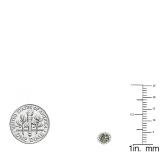 0.50 Carat (ctw) 14K White Gold Round Rainbow Topaz & White Diamond Ladies Halo Style Stud Earrings 1/2 CT
